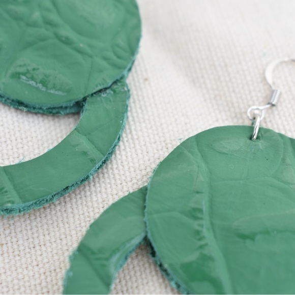 Leather earrings - Picture 3 of 3